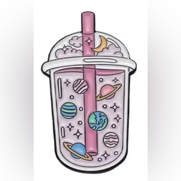 Jewelry - $2 SPACE DRINK PIN/BROOCH. ENAMEL/METAL. NEW. $2 WITH ANY $10 ORDER OR MORE